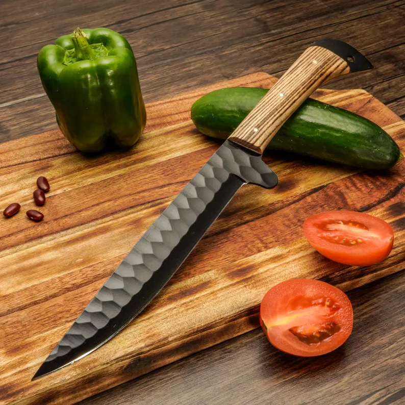 Handmade 5-Piece Chef Knife Set | Forged High Carbon Stainless Steel Kitchen Knives with Wooden Handles | Premium Cooking & Gift Set - Image 4